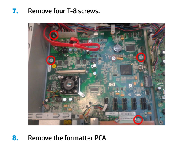 Designjet T920 Formatter /w hd | CR357-67097 | Instructions