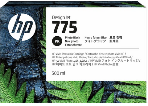 HP 775 500ml Photo Black DesignJet Ink Cartridge (1XB21A)