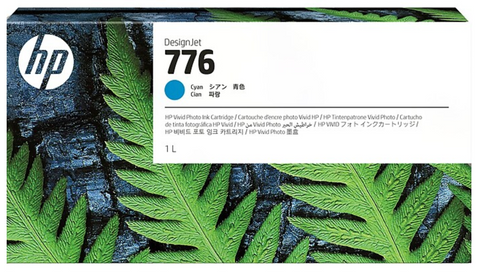 HP 776 1L Cyan DesignJet Ink Cartridge (1XB09A)